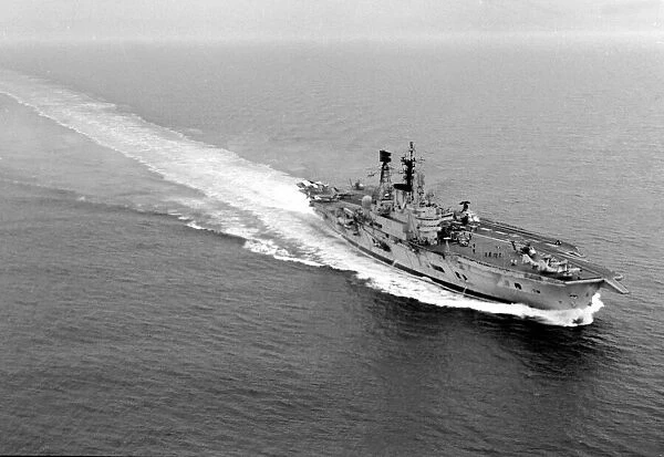 HMS Ark Royal in the English Channel after a 30 million pounds refit may 1970