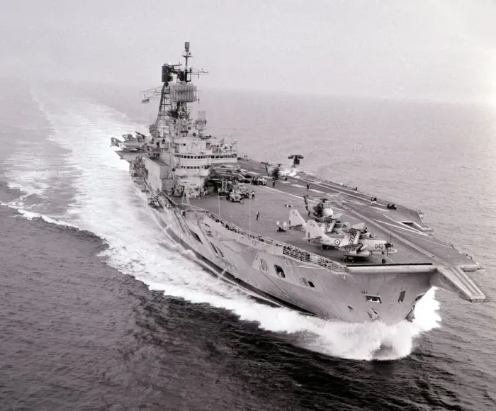 Framed Print : HMS Ark Royal in the English Channel after a 30 million pounds refit may 1970