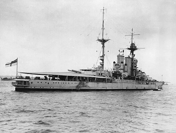 HMS Barham, which was eventually torpedoed off the Egyptian coast in The Mediterranean