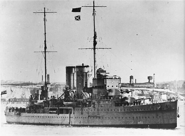 HMS Exeter. Launched 18 July 1929, operational in World War Two but