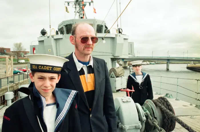 Framed Print : HMS Kellington, berthed at Stockton Quayside is now open to the public