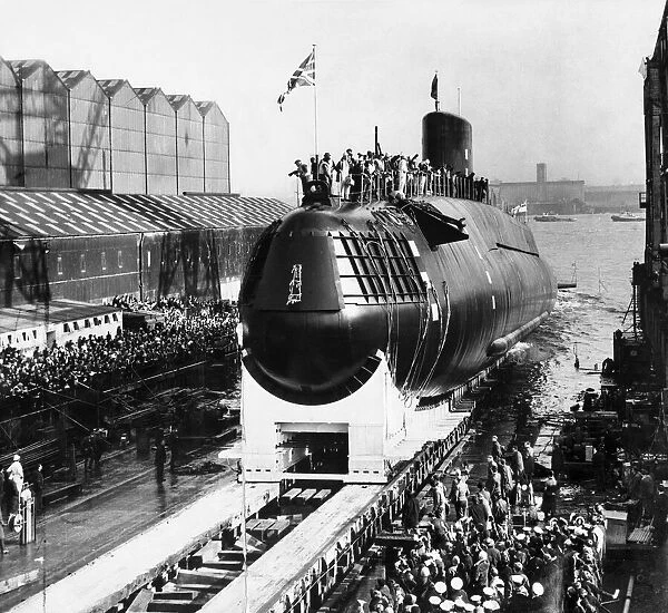 HMS Renown, the new Resolution Class ballistic missile nuclear submarine of the Royal
