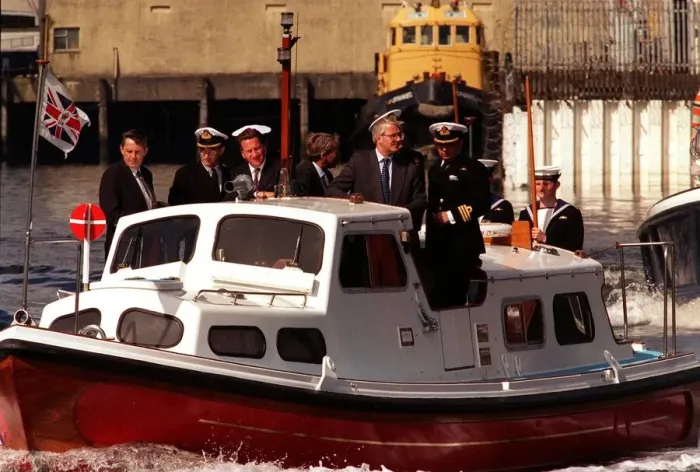 Framed Print : HMS Repulse decommissioning at Faslane nuclear submarine base attended by John Major Framed Print : HMS Repulse decommissioning at Faslane nuclear submarine base attended by John Major
