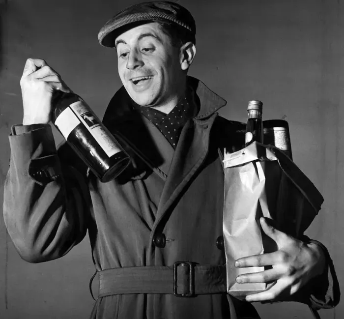 Framed Print : Hogmanay celebrations 1952 Our Scottish gent gets in supplies of Whisky for his new Framed Print : Hogmanay celebrations 1952 Our Scottish gent gets in supplies of Whisky for his new