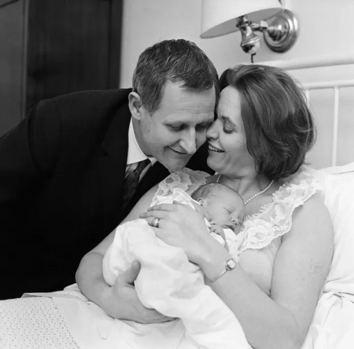 Framed Print : Holding her 12-hour old baby is stage and TV actress Lillias Walker