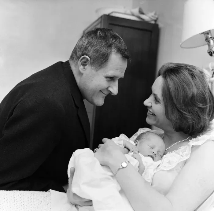 Framed Print : Holding her 12-hour old baby is stage and TV actress Lillias Walker Framed Print : Holding her 12-hour old baby is stage and TV actress Lillias Walker