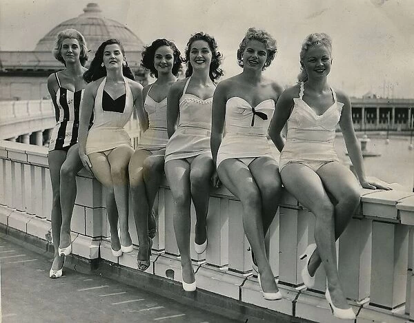 Holiday Makers at Blackpool July 1965 These six bathing beauties will appear in