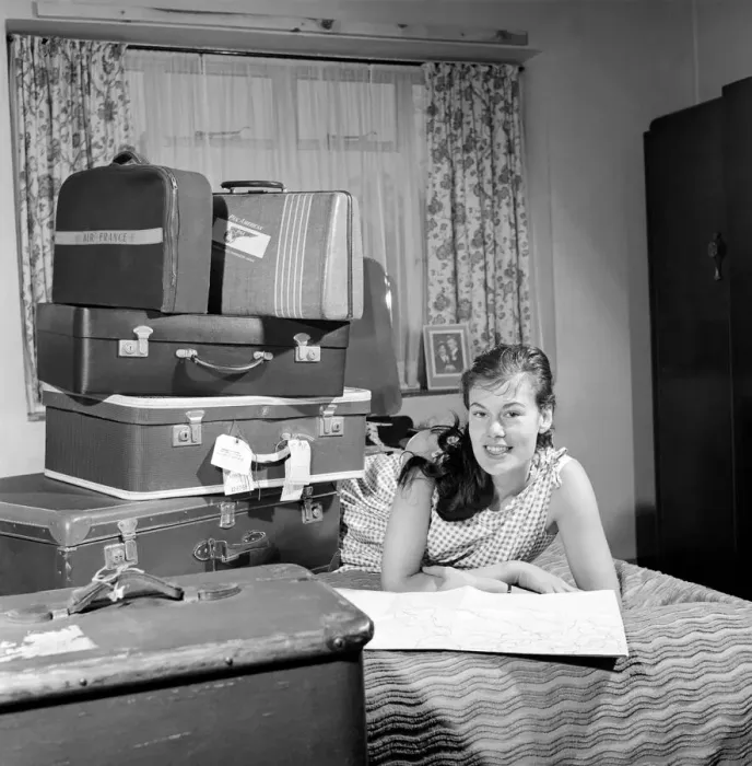 Framed Print : Holiday Packing: Gwendolen Tulley deciding what to pack for her adventure holiday Framed Print : Holiday Packing: Gwendolen Tulley deciding what to pack for her adventure holiday