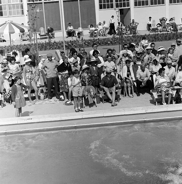 Holidaymakers enjoying their holiday at Butlins Holiday Camp, Minehead. 6th June 1962