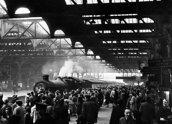 Holidaymakers on the platform at Snow Hill Station in Birmingham awaiting the arrival of