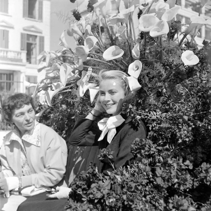Framed Print : Hollywood actress Grace Kelly seen here during the 1955 Cannes Film festival