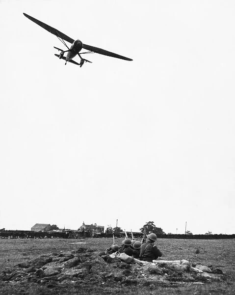 Home Guard during an aerial attack exercise. 12th July 1941
