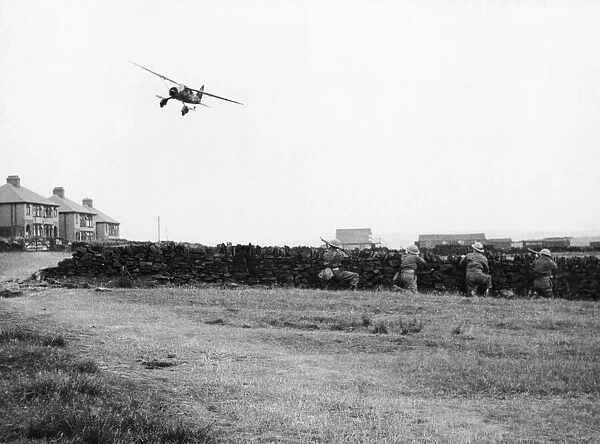 Home Guard during an aerial attack exercise. 21st July 1941