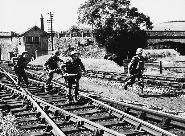 Home Guard during an exercise. 14th August 1941