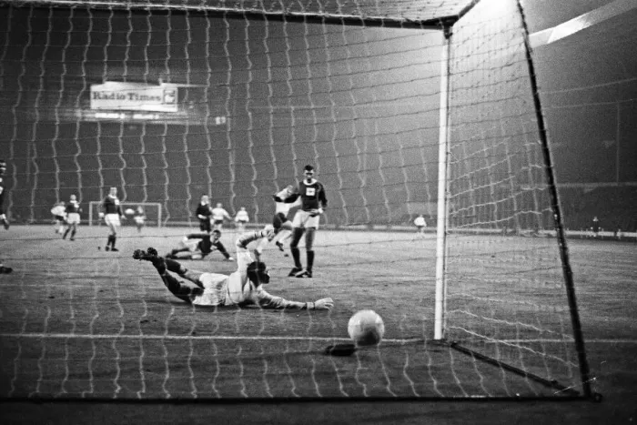 Framed Print : Home International Championship football match at Wembley Framed Print : Home International Championship football match at Wembley