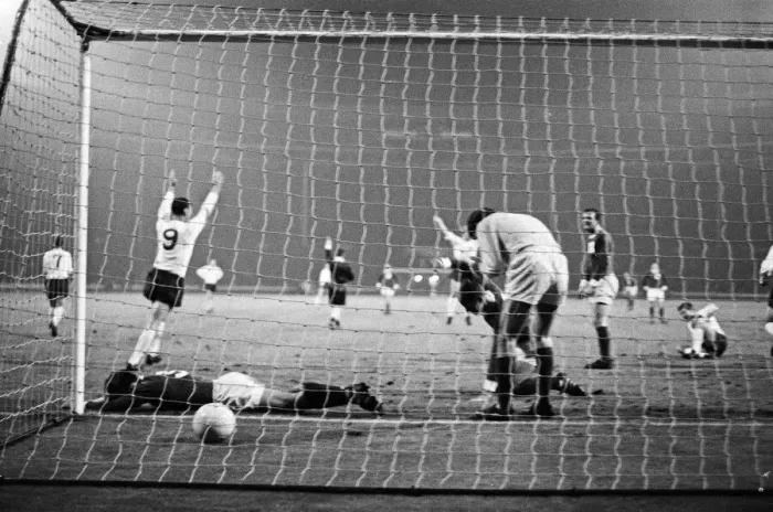Framed Print : Home International Championship football match at Wembley Framed Print : Home International Championship football match at Wembley