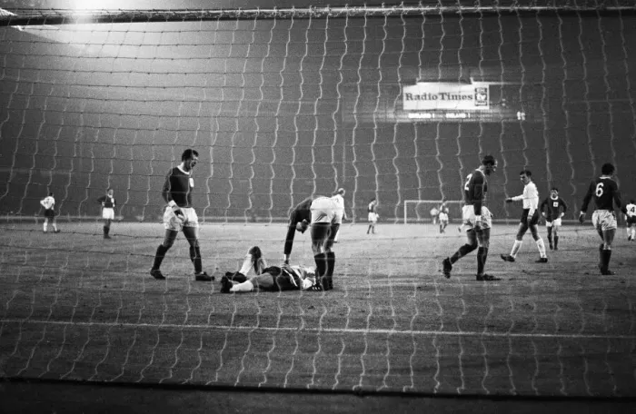 Framed Print : Home International Championship football match at Wembley