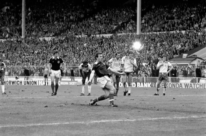 Framed Print : Home Internationals 1980 / 81 Season, England v Scotland at Wembley Framed Print : Home Internationals 1980 / 81 Season, England v Scotland at Wembley