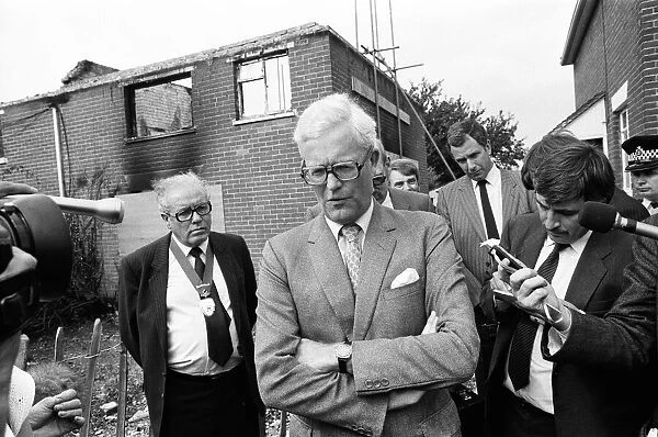 Home Secretary Douglas Hurd visits Hungerford, Berkshire