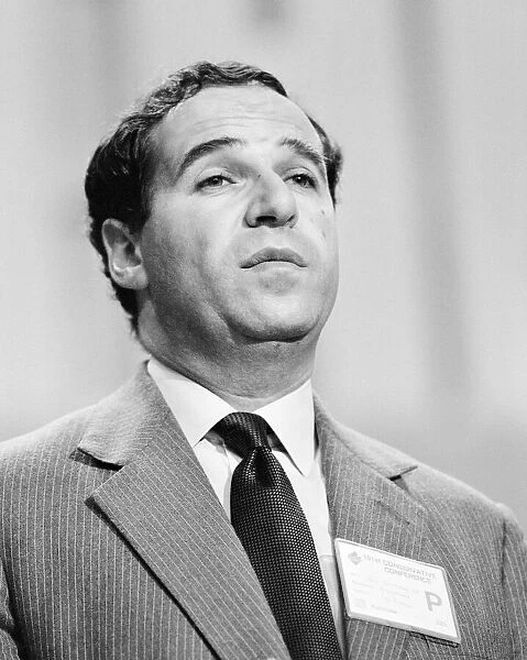 Home Secretary Leon Brittan pictured at the Conservative Party Conference in Brighton