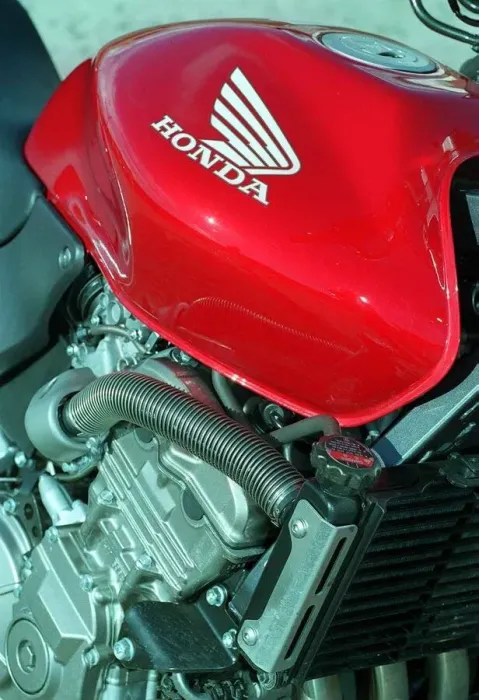 Framed Print : The Honda Hornet 600CC Motorbike April 1998 Fuel Tank badge and engine