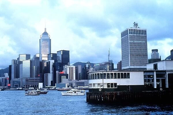 Hong Kong City from a ferry boat Circa 1978