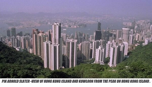 Hong Kong island and Kowloon from the peak
