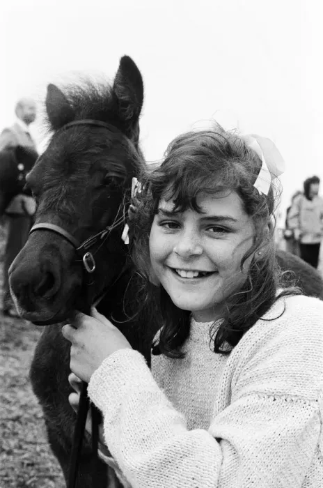 Framed Print : Honley Show. Winning style... 11-year-old Rachel Gardener with Dana, the Shetland pony