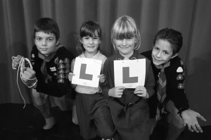 Framed Print : Honleys Southgate Theatre - Trainee magicians with L Plates. 6th December 1991 Framed Print : Honleys Southgate Theatre - Trainee magicians with L Plates. 6th December 1991