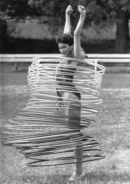 Hoops of success Dany Kaseyeva. Dany can keep a pile of hula hoops on the go at once