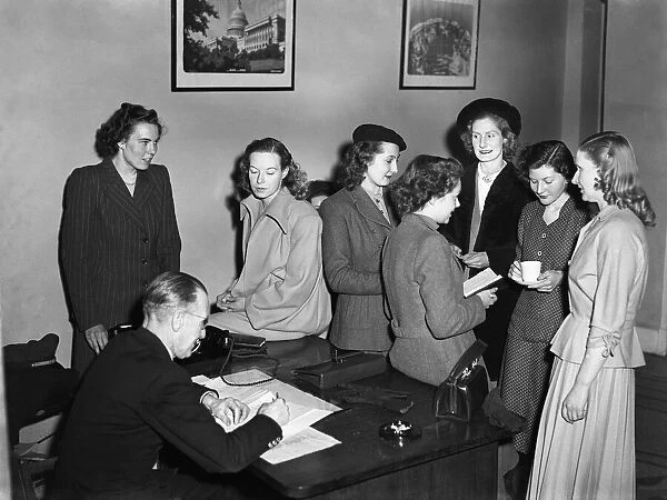 Hostess applicants for American overseas Airways. 30th March 1949