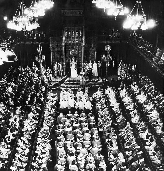 The House of Lords during the ceremony of Queen Elizabeth