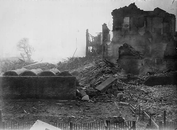 A house, now a wreck after it was hit in a German Air raid