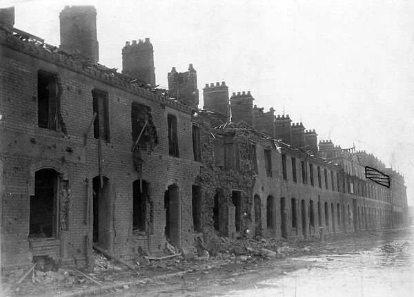 Houses damaged in a South Wales Nazi raid. Circa 1941