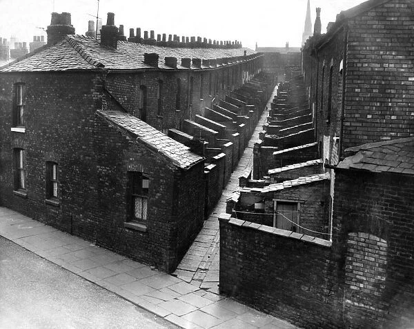 Housing in Hulme, Manchester. Circa 1961
