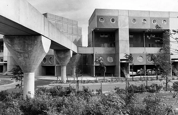 Housing units on the Southgate Estate, Runcorn. Circa 1977