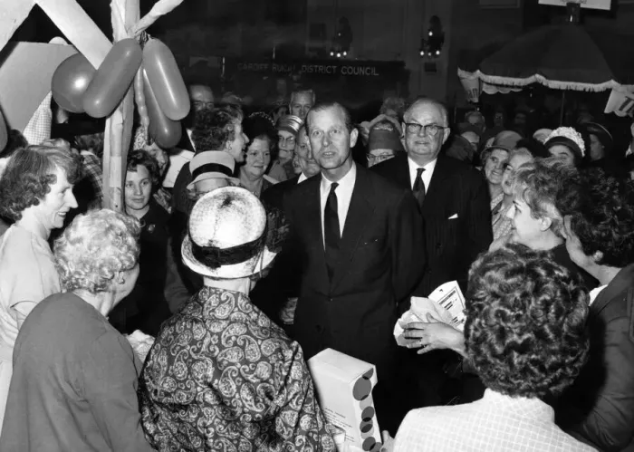 Framed Print : HRH The Duke of Edinburgh at the Ladies Spring Fair at Cardiff City Hall. 1st May 1964 Framed Print : HRH The Duke of Edinburgh at the Ladies Spring Fair at Cardiff City Hall. 1st May 1964