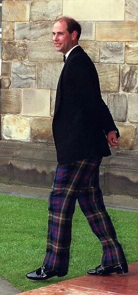 HRH Prince Edward arriving at Holyroodhouse in Edinburgh, June 1999