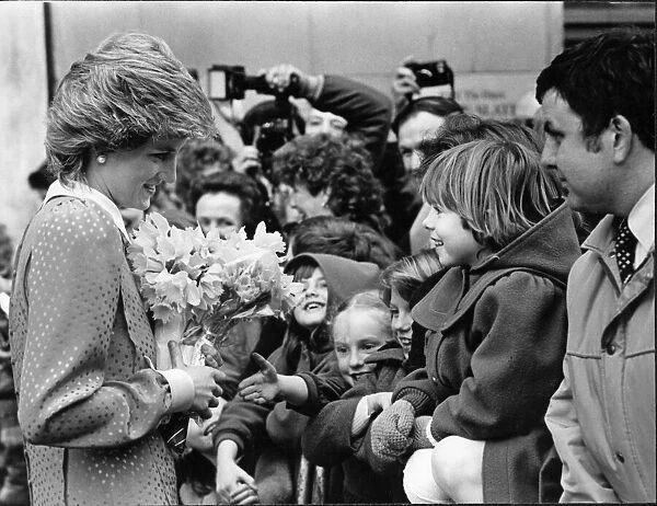 HRH, Princess Diana, The Princess of Wales, visits St Davids Hall, Cardiff
