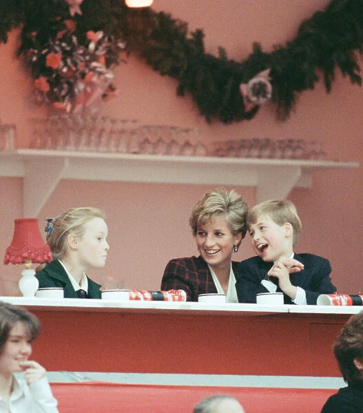 HRH Princess Diana, The Princess of Wales, with her sons Prince William and Prince Harry