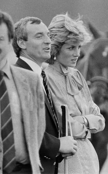 HRH Princess Diana, The Princess of Wales, at Guards Polo at Windsor, Berkshire