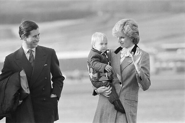 HRH Princess Diana, The Princess of Wales, holds her son Prince William