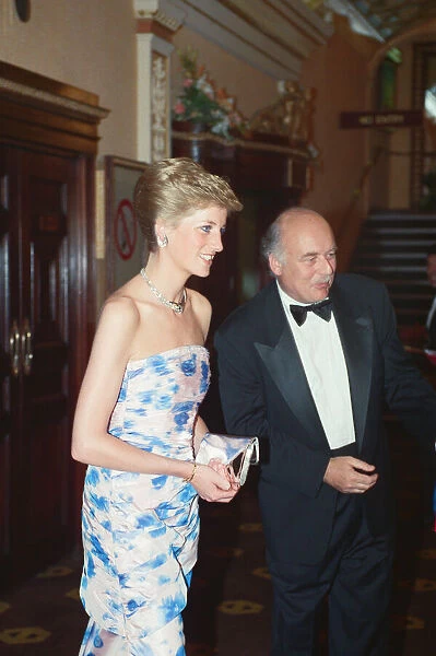 HRH Princess Diana, Princess of Wales attends the Premiere of Farewell to the King