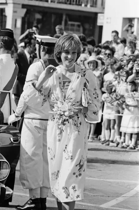 Framed Print : HRH Princess Diana, The Princess of Wales in Gibraltar for her Honeymoon with her