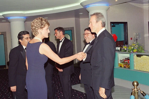 HRH The Princess of Wales, Princess Diana, at the new Warner West End Cinema in Leicester