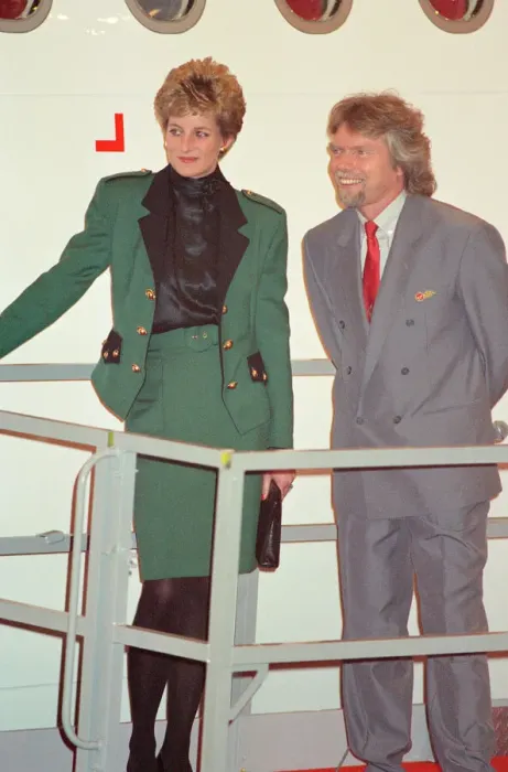 Framed Print : HRH The Princess of Wales, Princess Diana, with Virgin Atlantic CEO Richard Branson Framed Print : HRH The Princess of Wales, Princess Diana, with Virgin Atlantic CEO Richard Branson