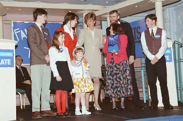 HRH The Princess of Wales, Princess Diana, attends the RELATE Family of the Year Awards