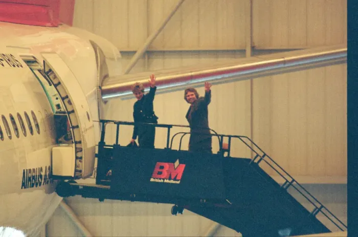 Framed Print : HRH The Princess of Wales, Princess Diana, with Virgin Atlantic CEO Richard Branson Framed Print : HRH The Princess of Wales, Princess Diana, with Virgin Atlantic CEO Richard Branson