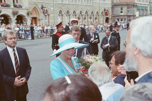 HRH The Princess of Wales, Princess Diana, visits Winchester Cathedral in Hampshire