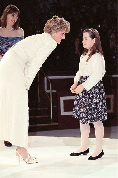 HRH The Princess of Wales, Princess Diana, attends the Red Cross-Daily Mirror Care in